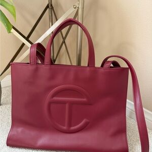 Telfar Oxblood Medium Shopping Bag